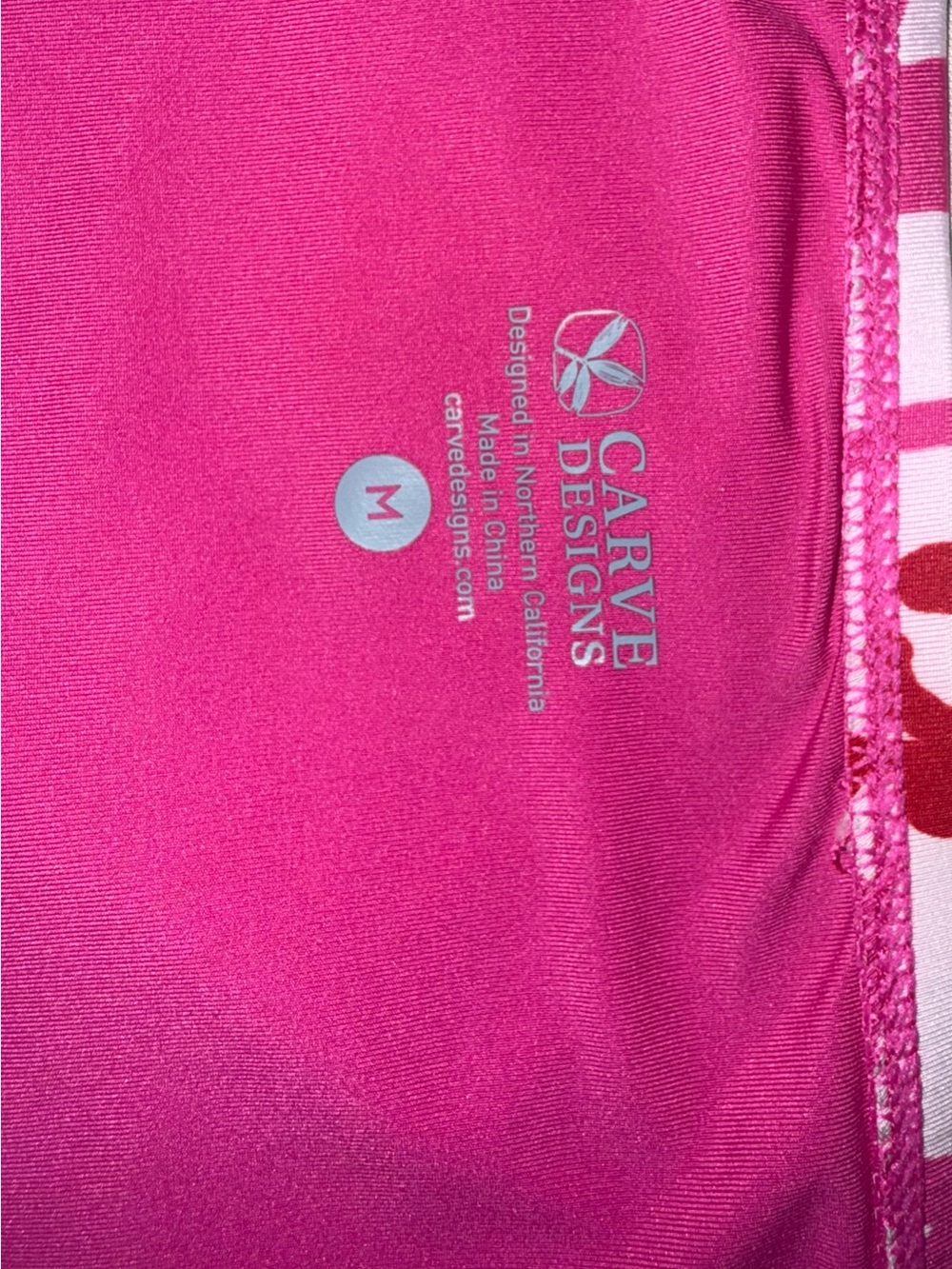 Carve Designs Pink Floral Racerback Bikini Set Medium Active Swim - Picture 3 of 3